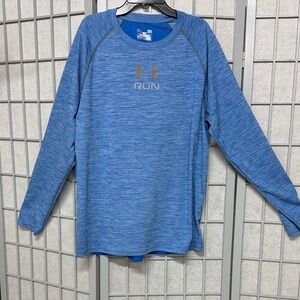 Under Armour Heathered Blue RUN Shirt